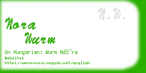 nora wurm business card